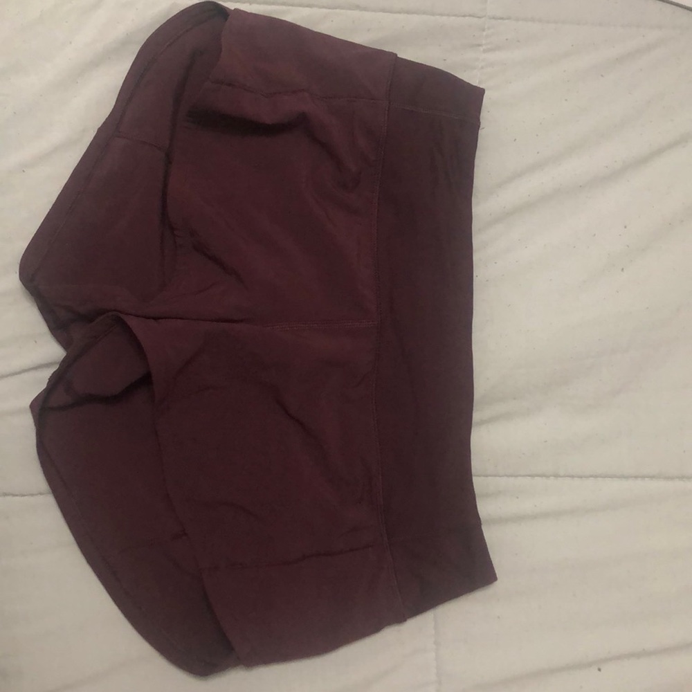 Lululemon, 2in speed up shorts. Maroon size 2